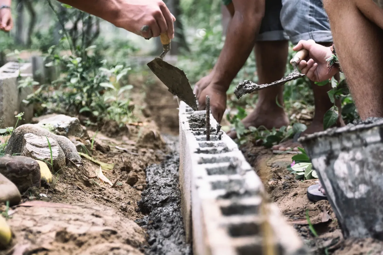 Setting up bricks